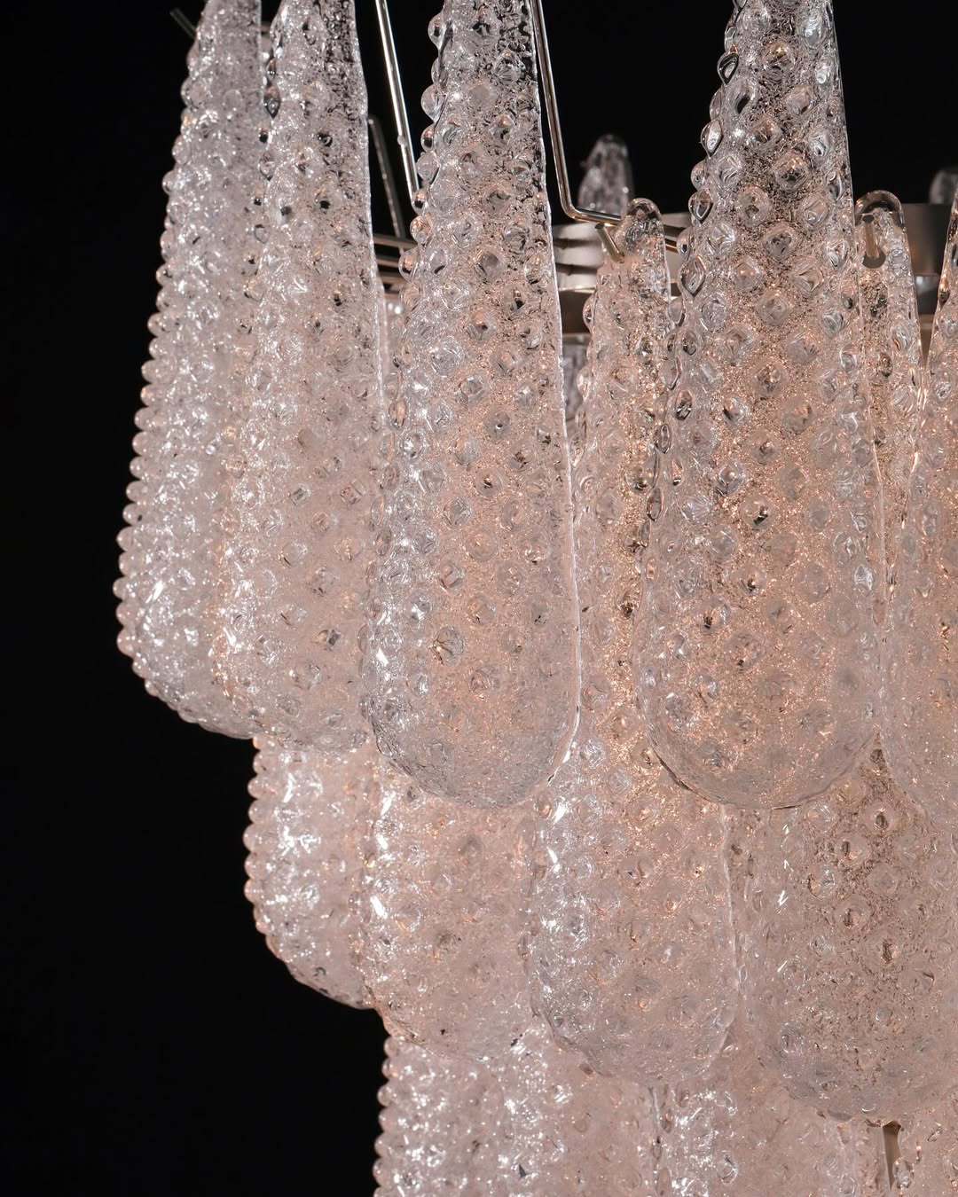Murano Chandelier – Drop – 75 glasses – Transparent - Zonesus