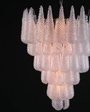 Murano Chandelier – Drop – 75 glasses – Transparent - Zonesus