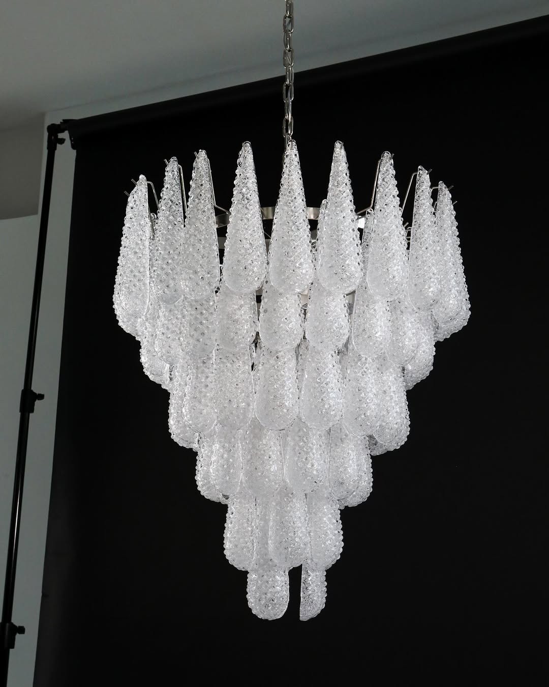 Murano Chandelier – Drop – 75 glasses – Transparent - Zonesus