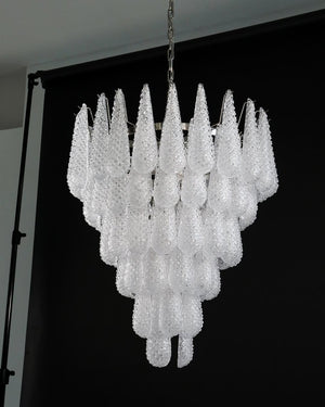 Murano Chandelier – Drop – 75 glasses – Transparent - Zonesus