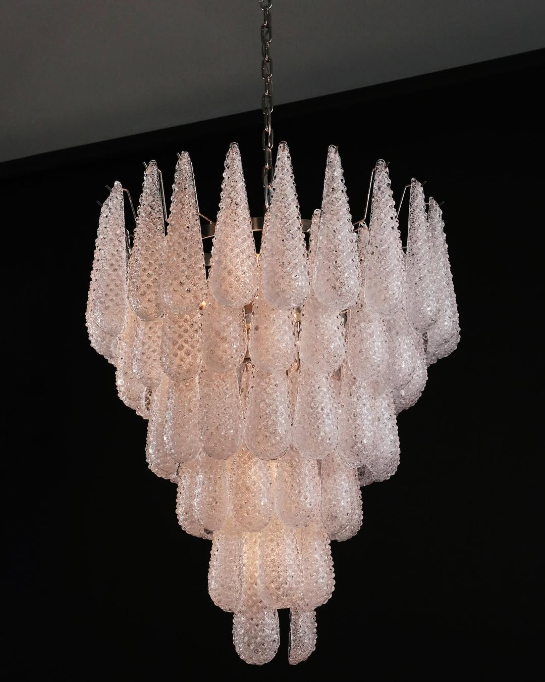 Murano Chandelier – Drop – 75 glasses – Transparent - Zonesus