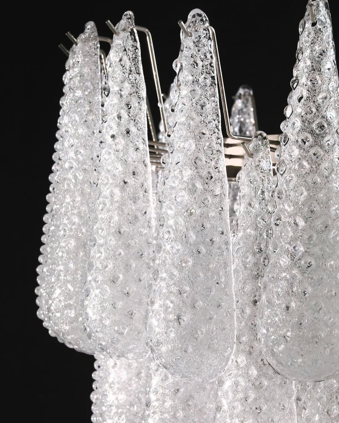 Murano Chandelier – Drop – 75 glasses – Transparent - Zonesus