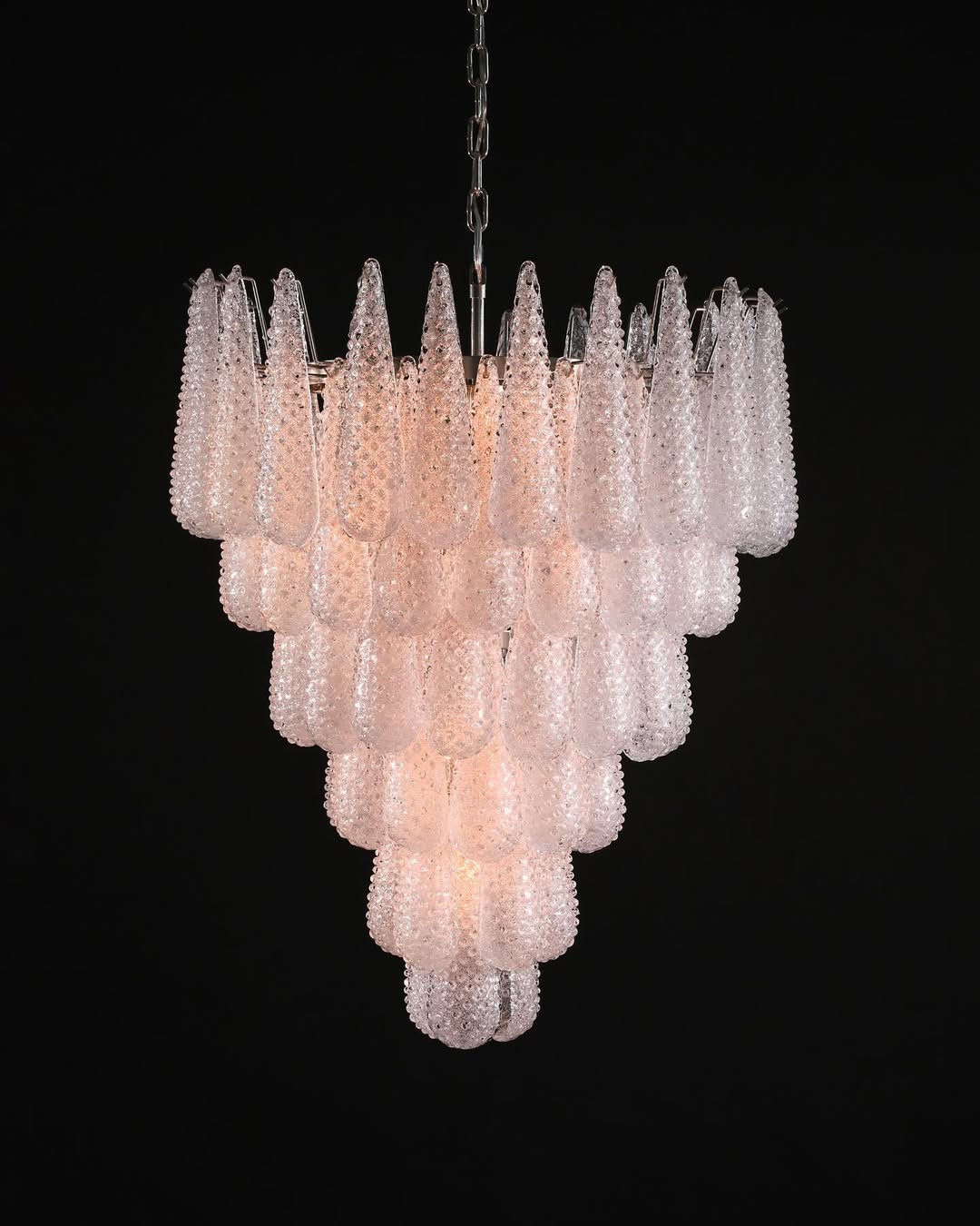Murano Chandelier – Drop – 75 glasses – Transparent - Zonesus