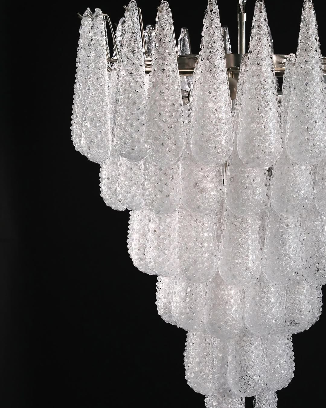 Murano Chandelier – Drop – 75 glasses – Transparent - Zonesus