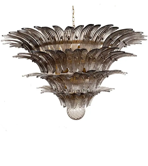 Murano Chandelier – Palmette – 163 glasses – Smoked - Zonesus