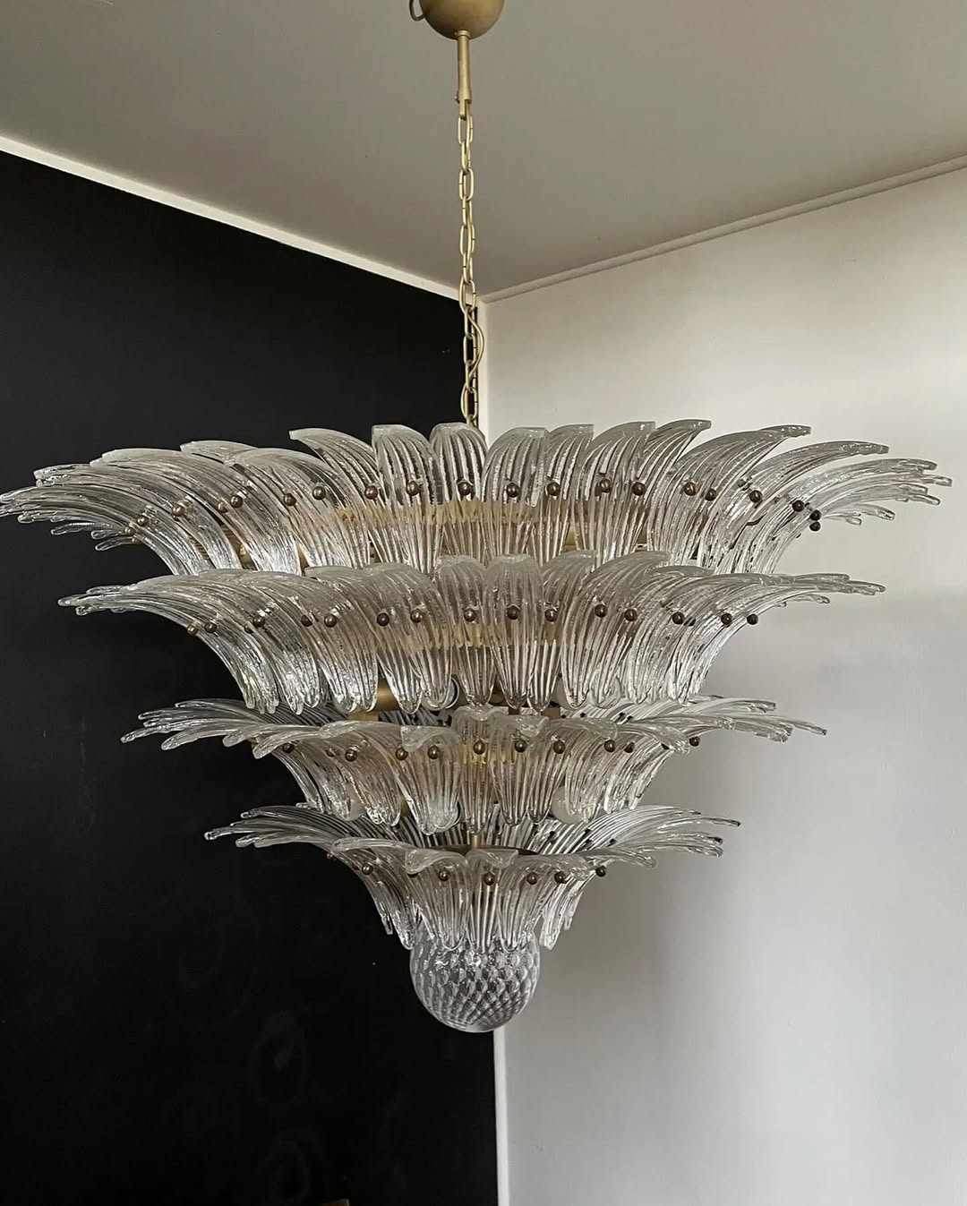 Murano Chandelier – Palmette – 163 glasses – Smoked - Zonesus
