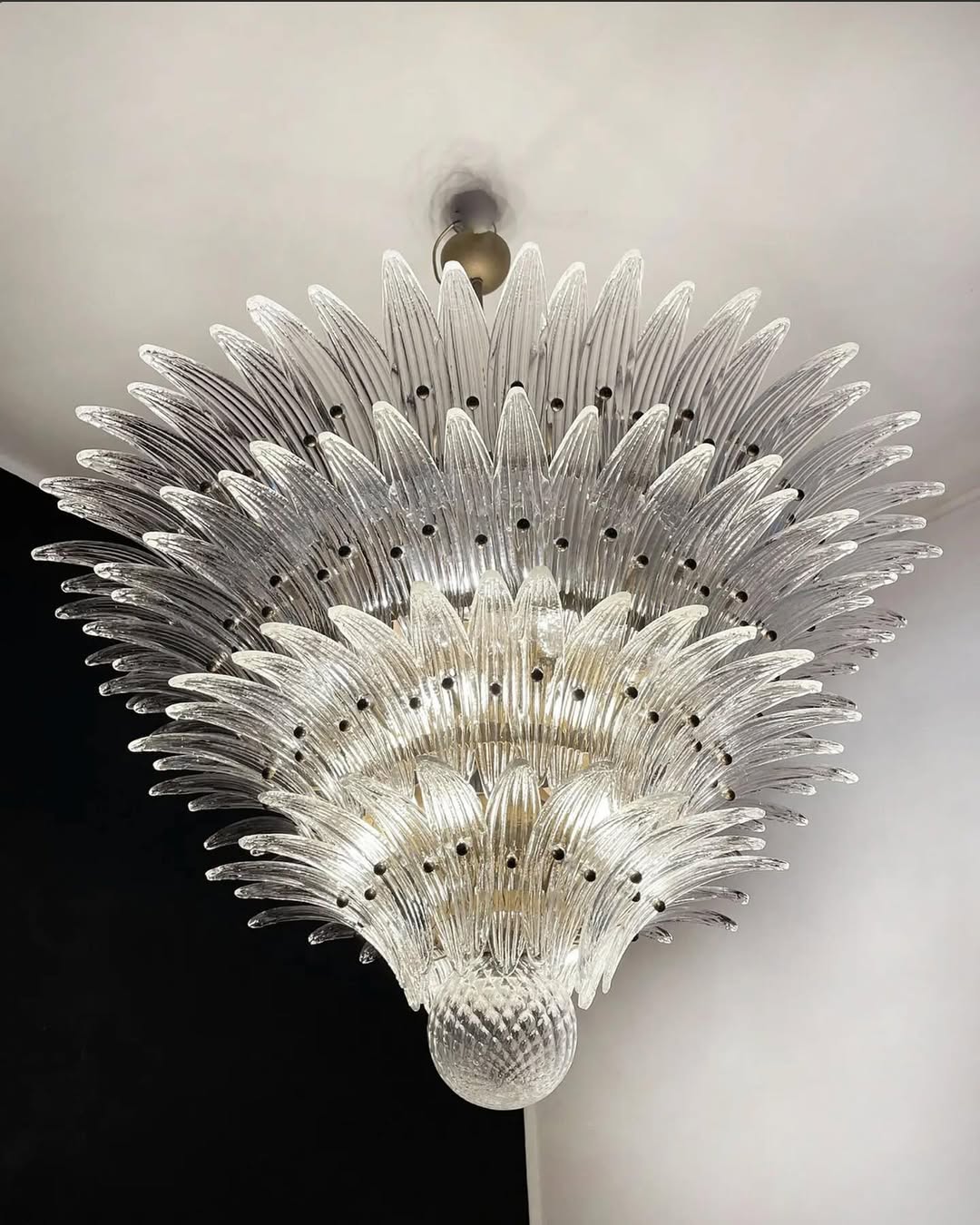 Murano Chandelier – Palmette – 163 glasses – Smoked - Zonesus