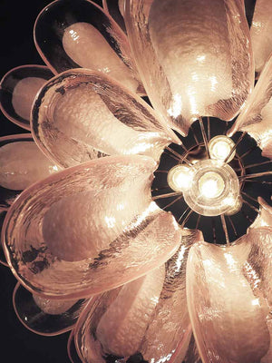 Murano Chandelier – 26 petals – Pink - Zonesus