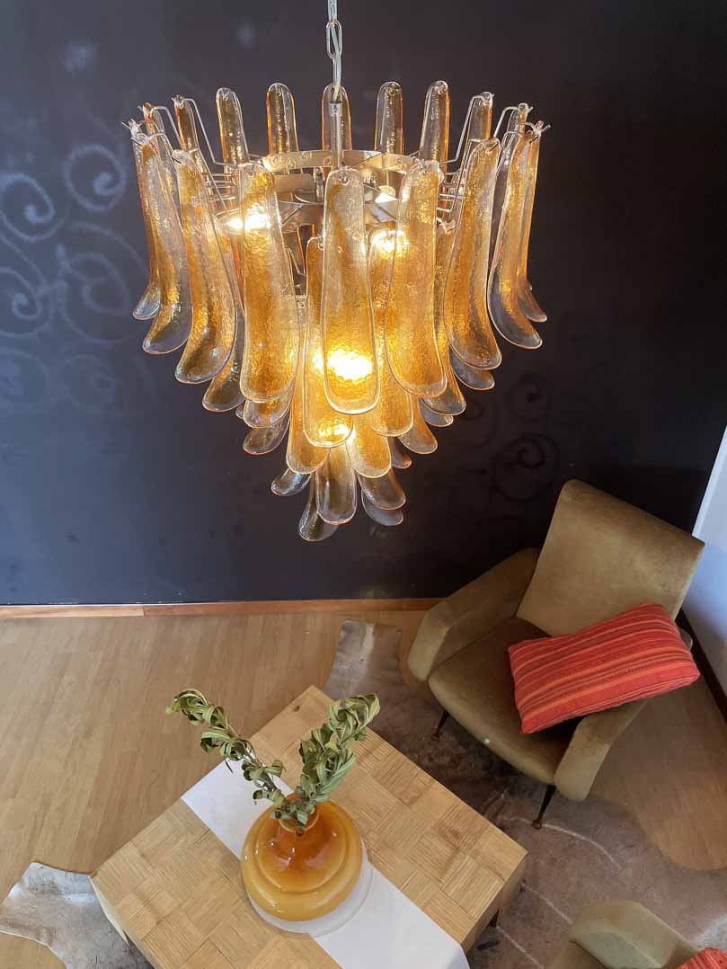 Murano Chandelier – 52 petals – Amber - Zonesus