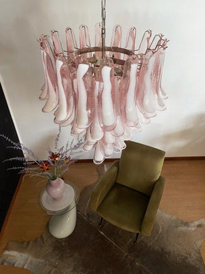Murano Chandelier – 52 petals – Pink - Zonesus