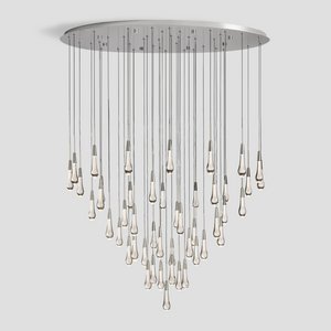 Solitaire Round Chandelier 38"D - Zonesus