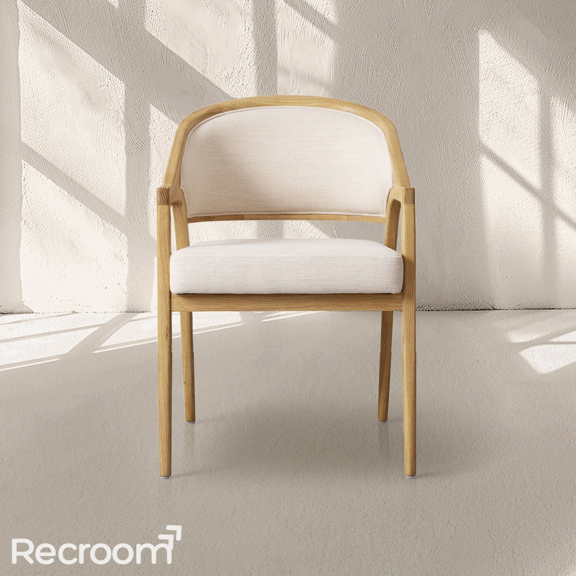 Artmee Upholstered Back Dining Arm Chair - Zonesus