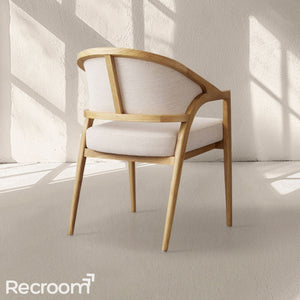 Artmee Upholstered Back Dining Arm Chair - Zonesus
