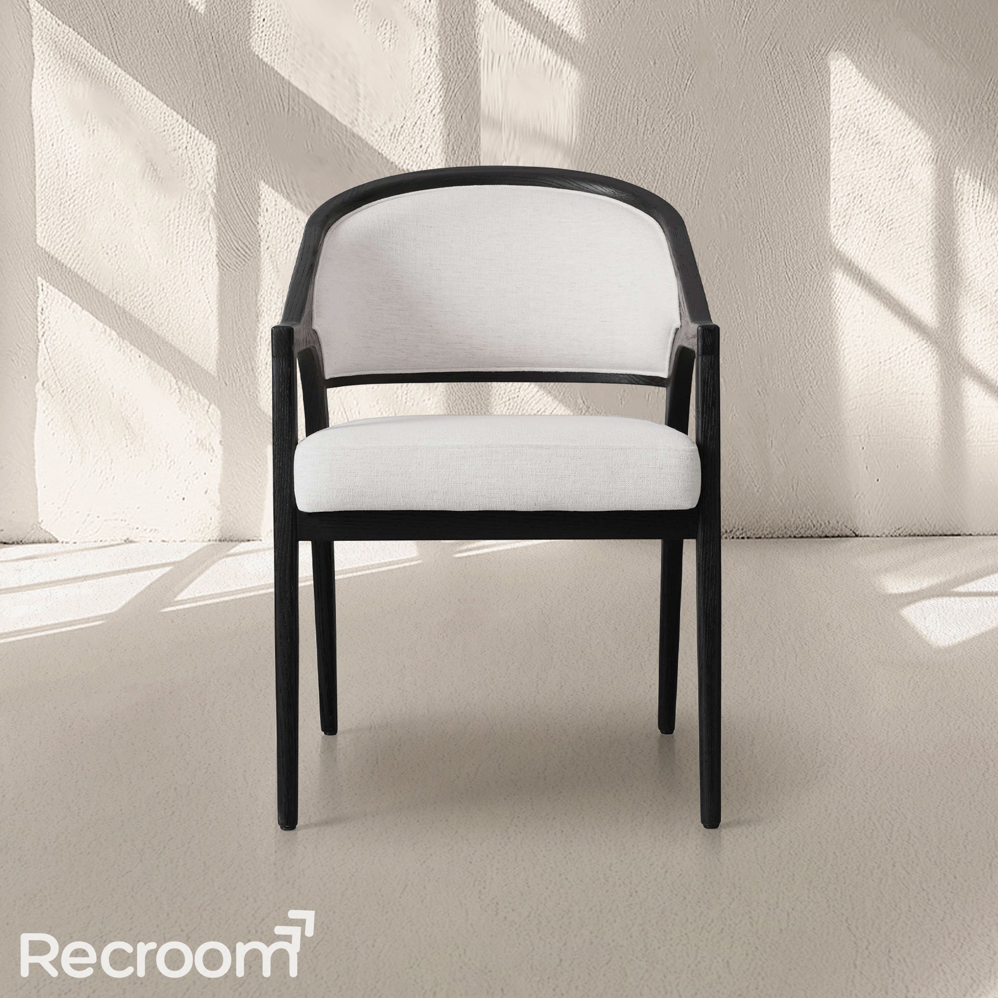 Artmee Upholstered Back Dining Arm Chair - Zonesus