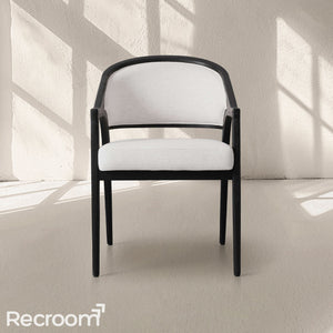 Artmee Upholstered Back Dining Arm Chair - Zonesus