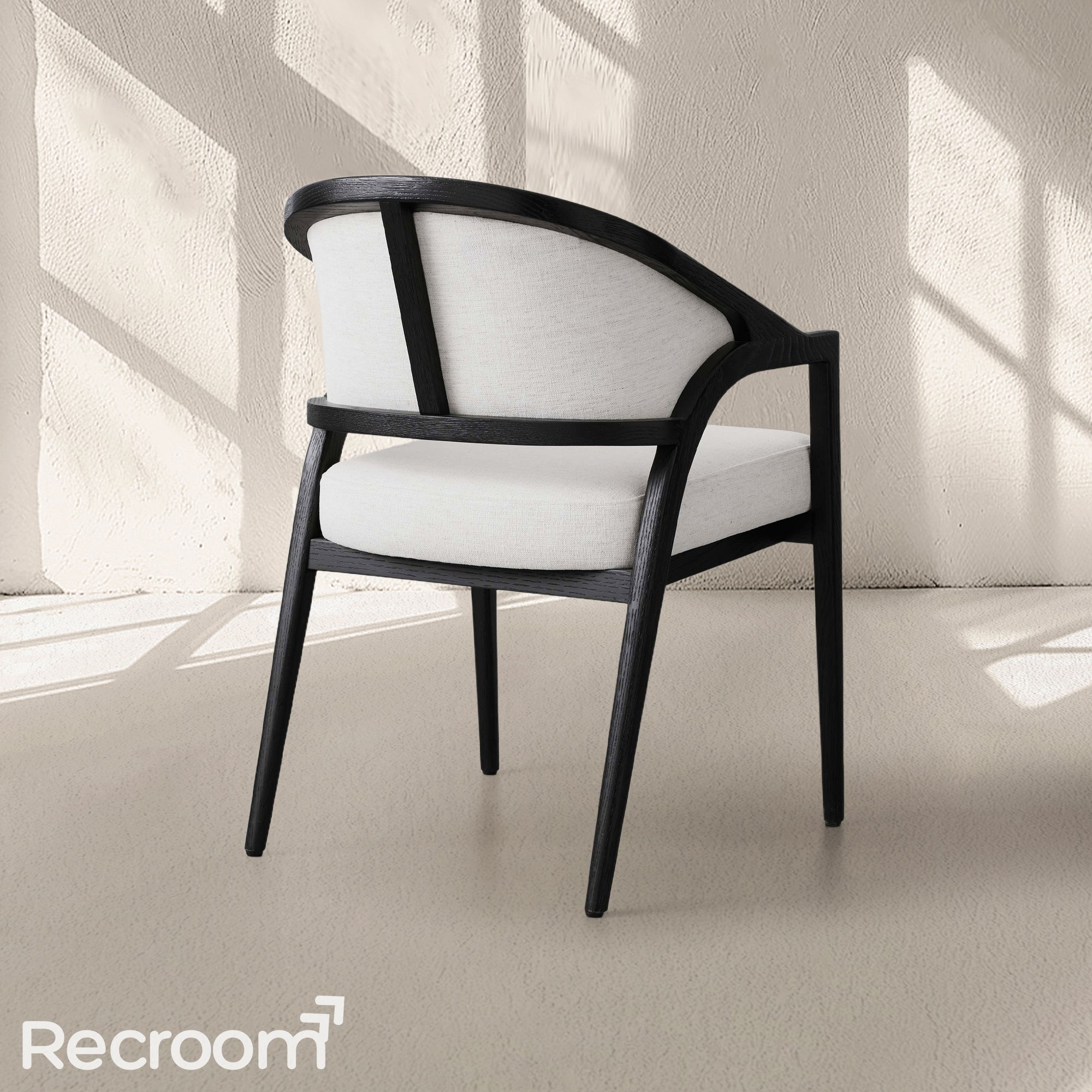 Artmee Upholstered Back Dining Arm Chair - Zonesus
