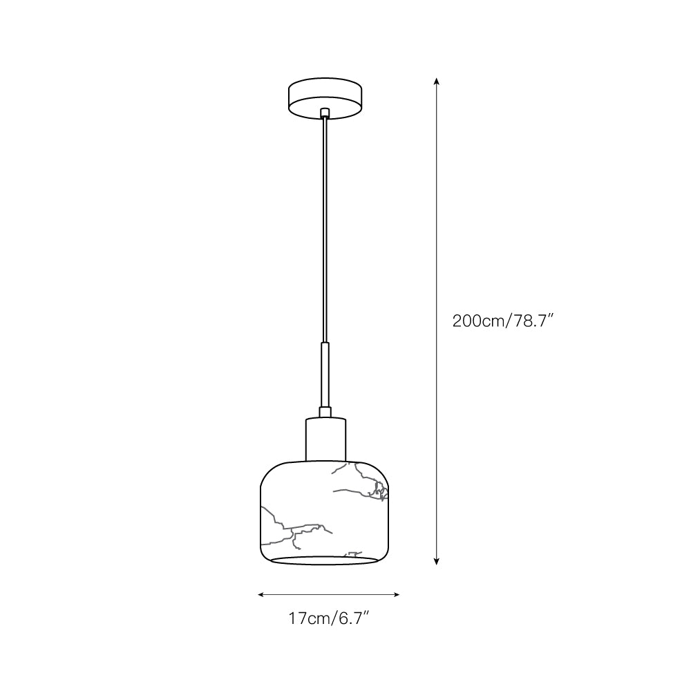 Natural Alabaster Small Pendant Light - Zonesus