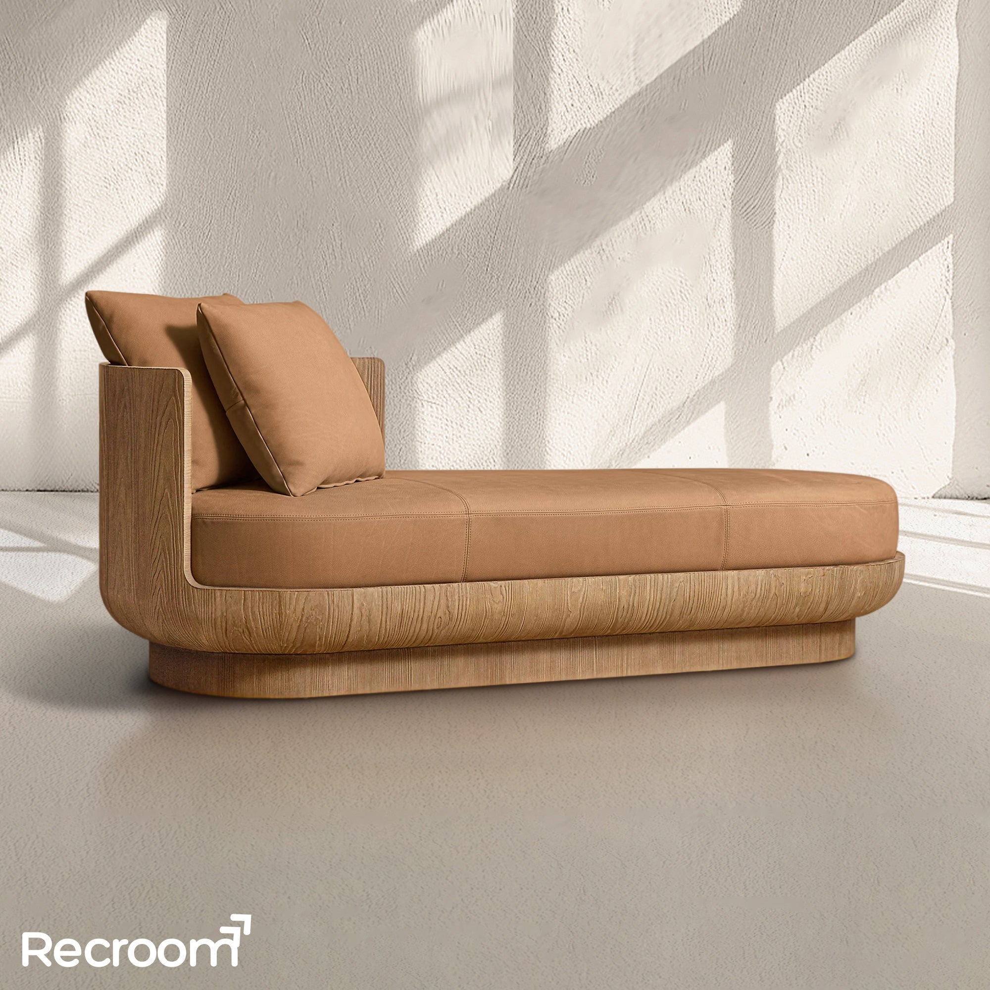 Cira Leather Left-Arm Daybed - Zonesus