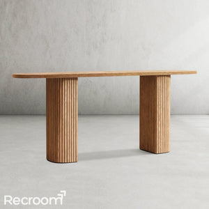 Muelho Plank Wood Console Table - Zonesus