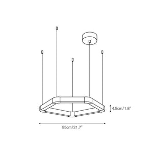 Ola Single Ring Alabaster Chandelier - Zonesus