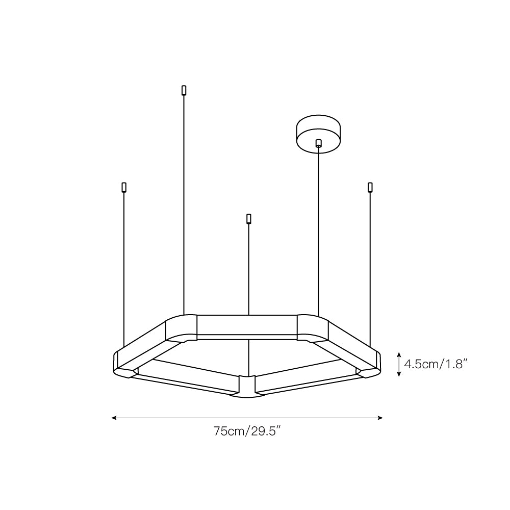 Ola Single Ring Alabaster Chandelier - Zonesus