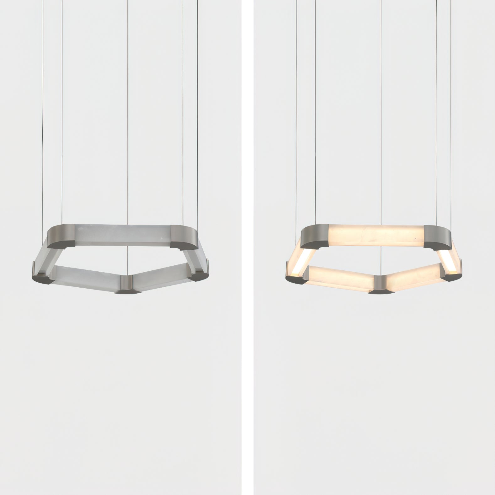 Ola Single Ring Alabaster Chandelier - Zonesus