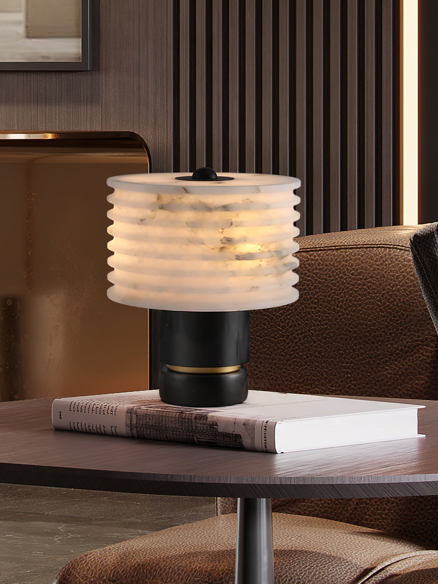Outela Alabaster Table Lamp - Zonesus