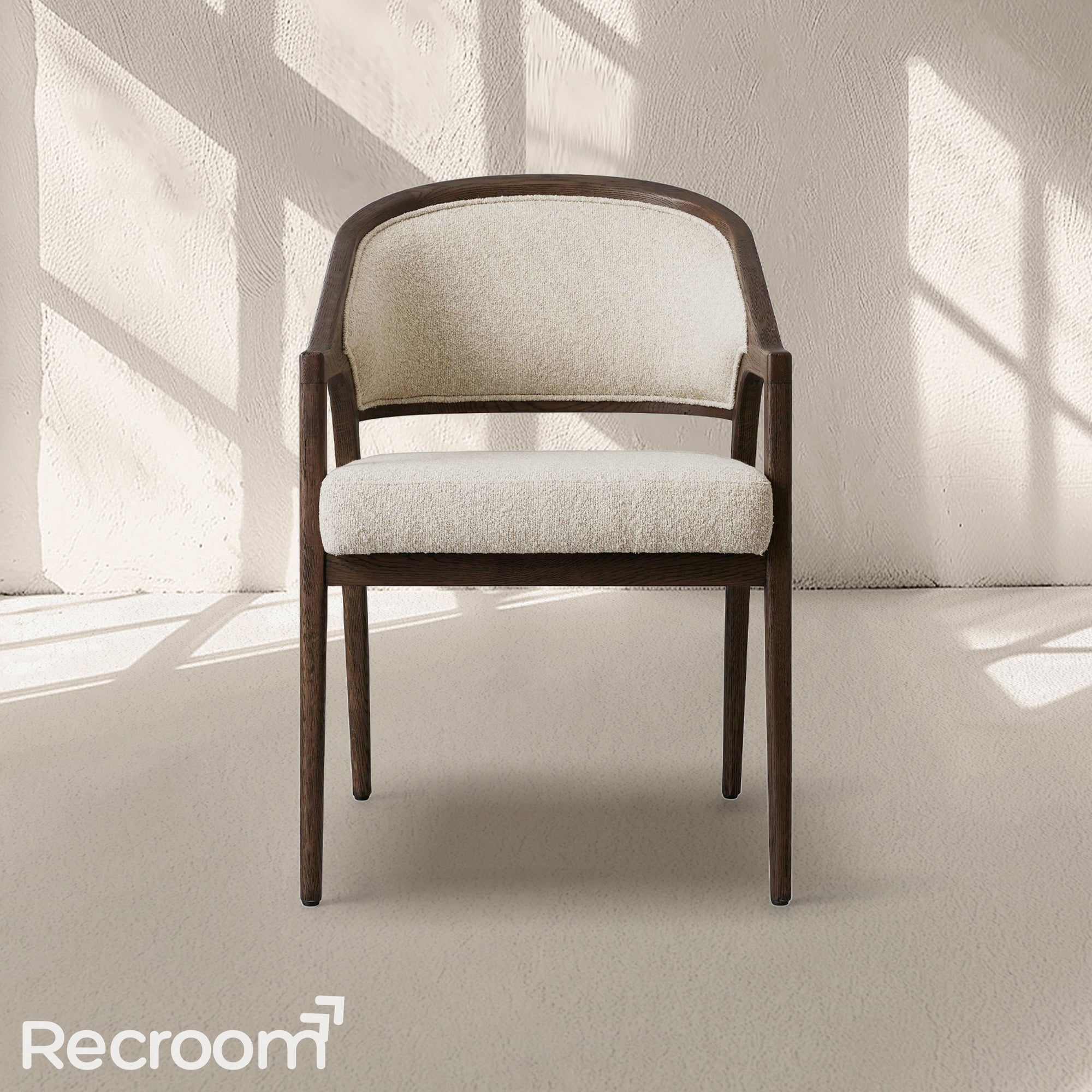 Artmee Upholstered Back Dining Arm Chair - Zonesus
