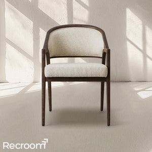 Artmee Upholstered Back Dining Arm Chair - Zonesus