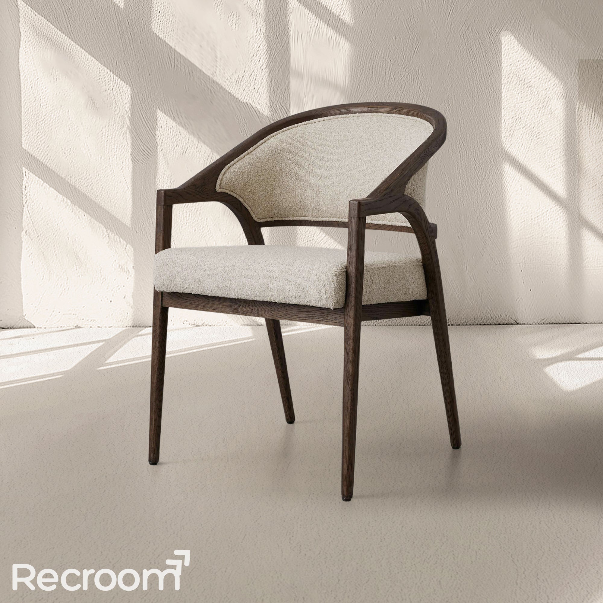 Artmee Upholstered Back Dining Arm Chair - Zonesus