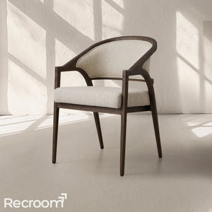 Artmee Upholstered Back Dining Arm Chair - Zonesus