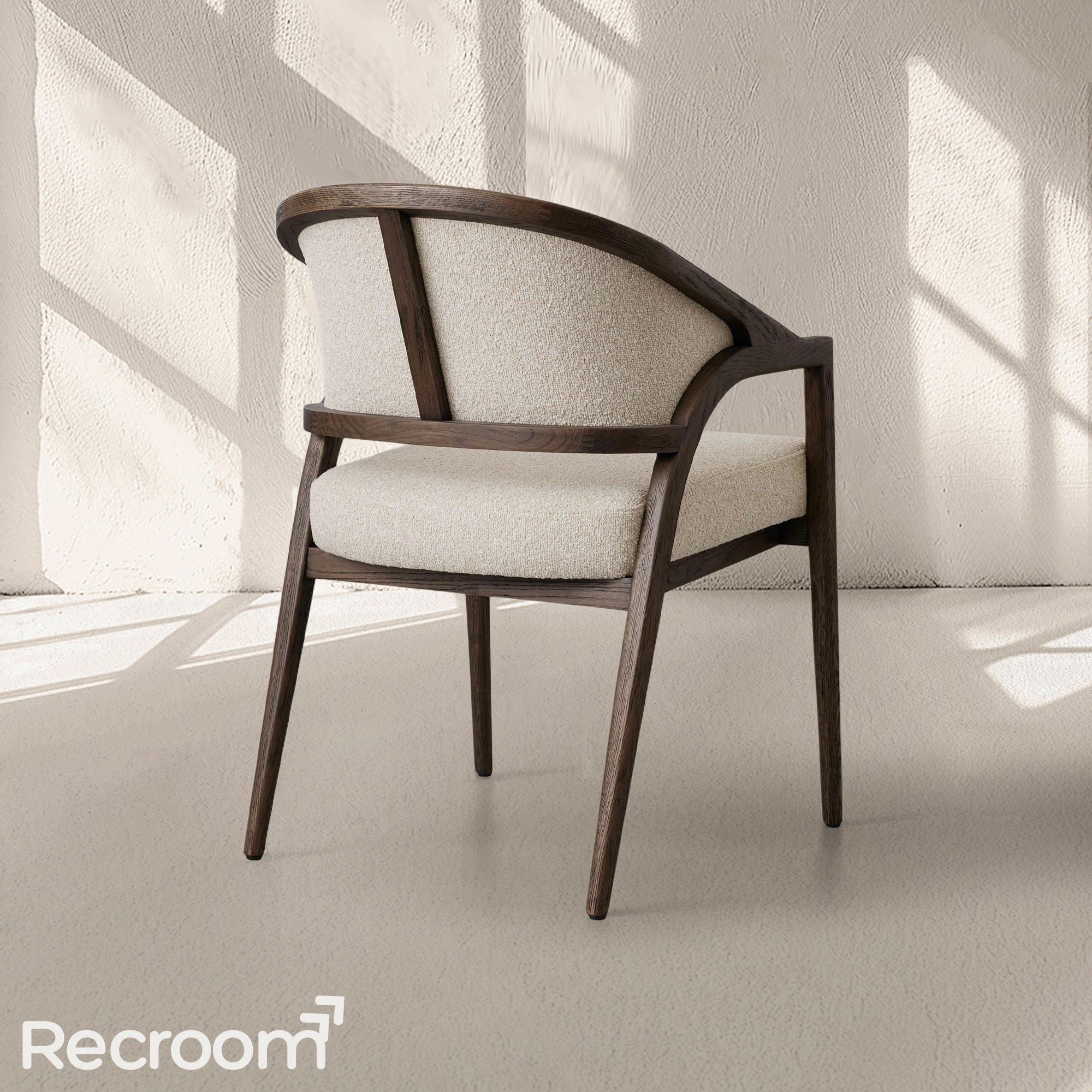 Artmee Upholstered Back Dining Arm Chair - Zonesus