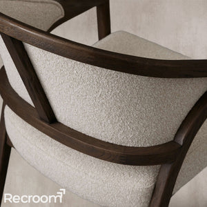 Artmee Upholstered Back Dining Arm Chair - Zonesus