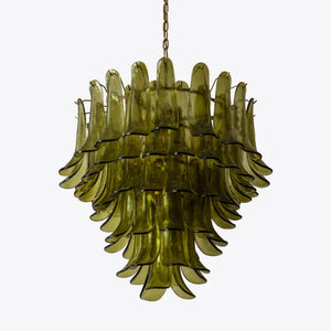 Green Petalo Murano Chandelier - Zonesus