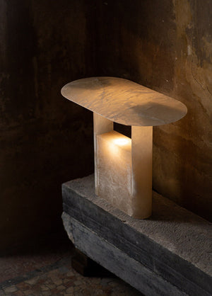 Pagoda Alabaster Table Lamp - Zonesus