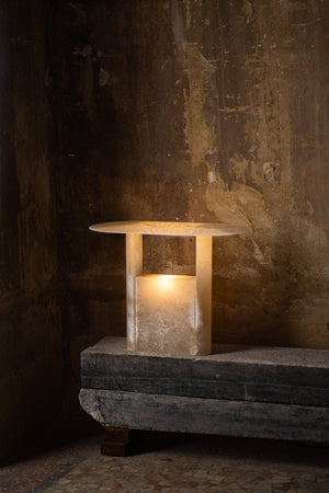 Pagoda Alabaster Table Lamp - Zonesus