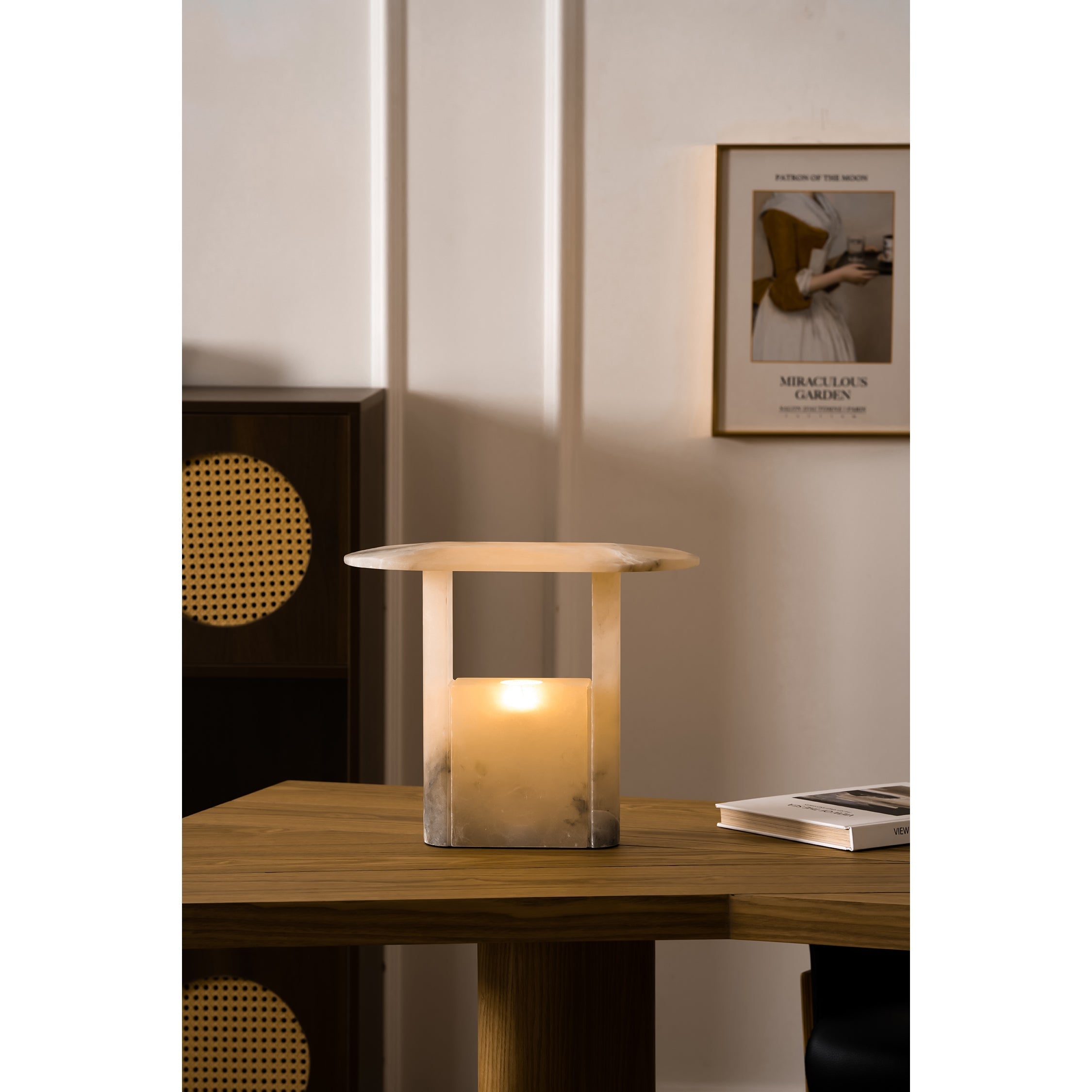 Pagoda Alabaster Table Lamp - Zonesus