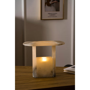 Pagoda Alabaster Table Lamp - Zonesus