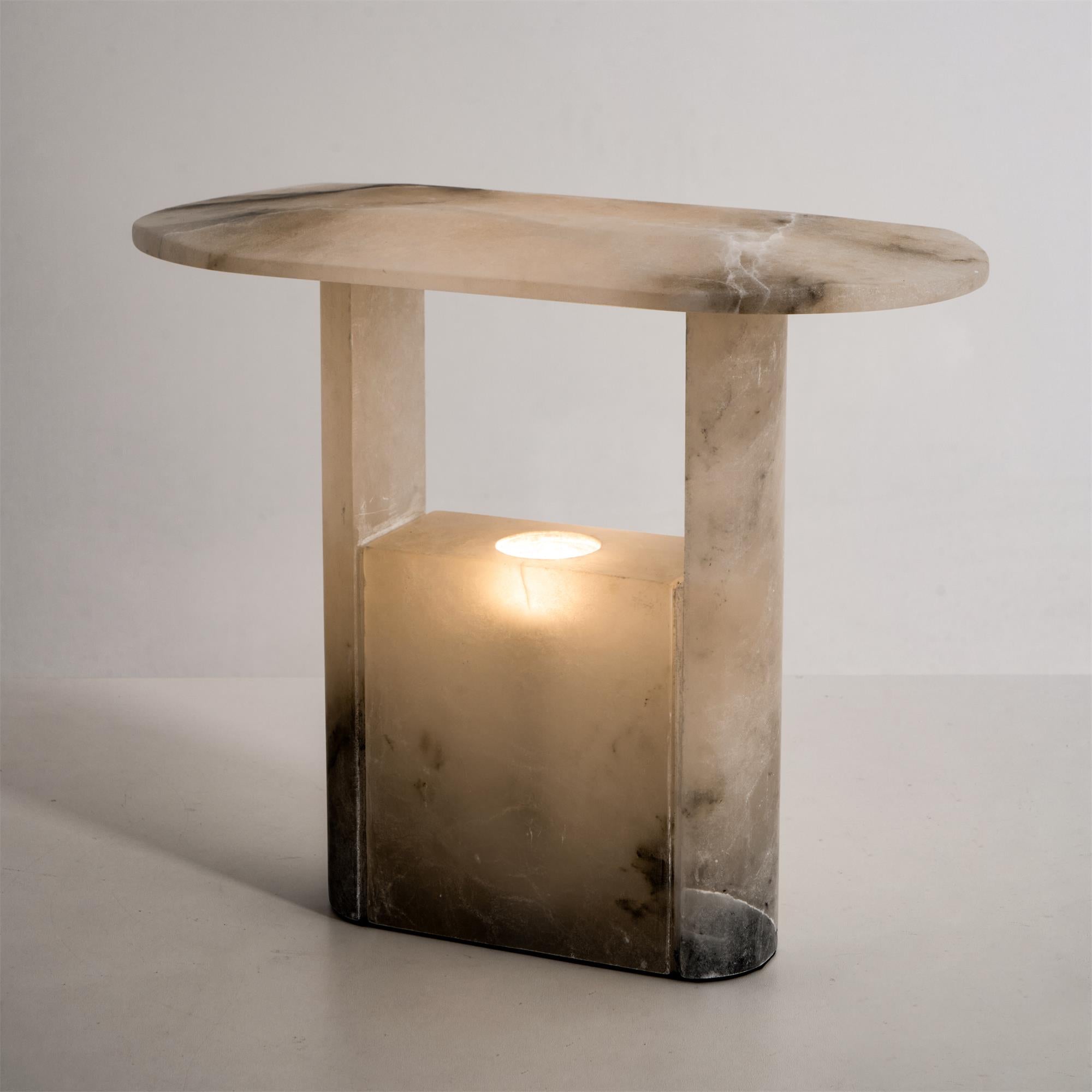 Pagoda Alabaster Table Lamp - Zonesus