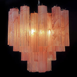 Pink Murano Glass Tronchi Chandelier - Zonesus