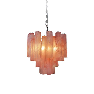Pink Murano Glass Tronchi Chandelier - Zonesus
