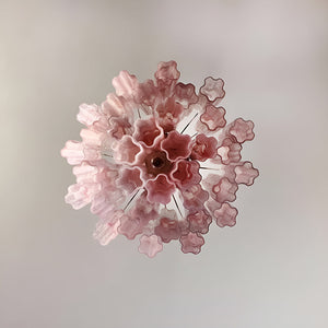 Pink Murano Glass Tronchi Chandelier - Zonesus