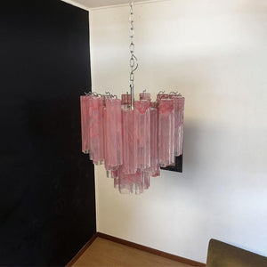 Pink Murano Glass Tronchi Chandelier - Zonesus
