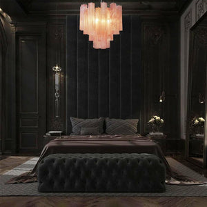 Pink Murano Glass Tronchi Chandelier - Zonesus