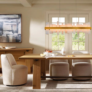 Nocturne Alabaster Rectangular Chandelier 48"#Finish_Gold