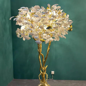 Luxury Creative Ceramic Ginkgo Floor Lamp - Zonesus