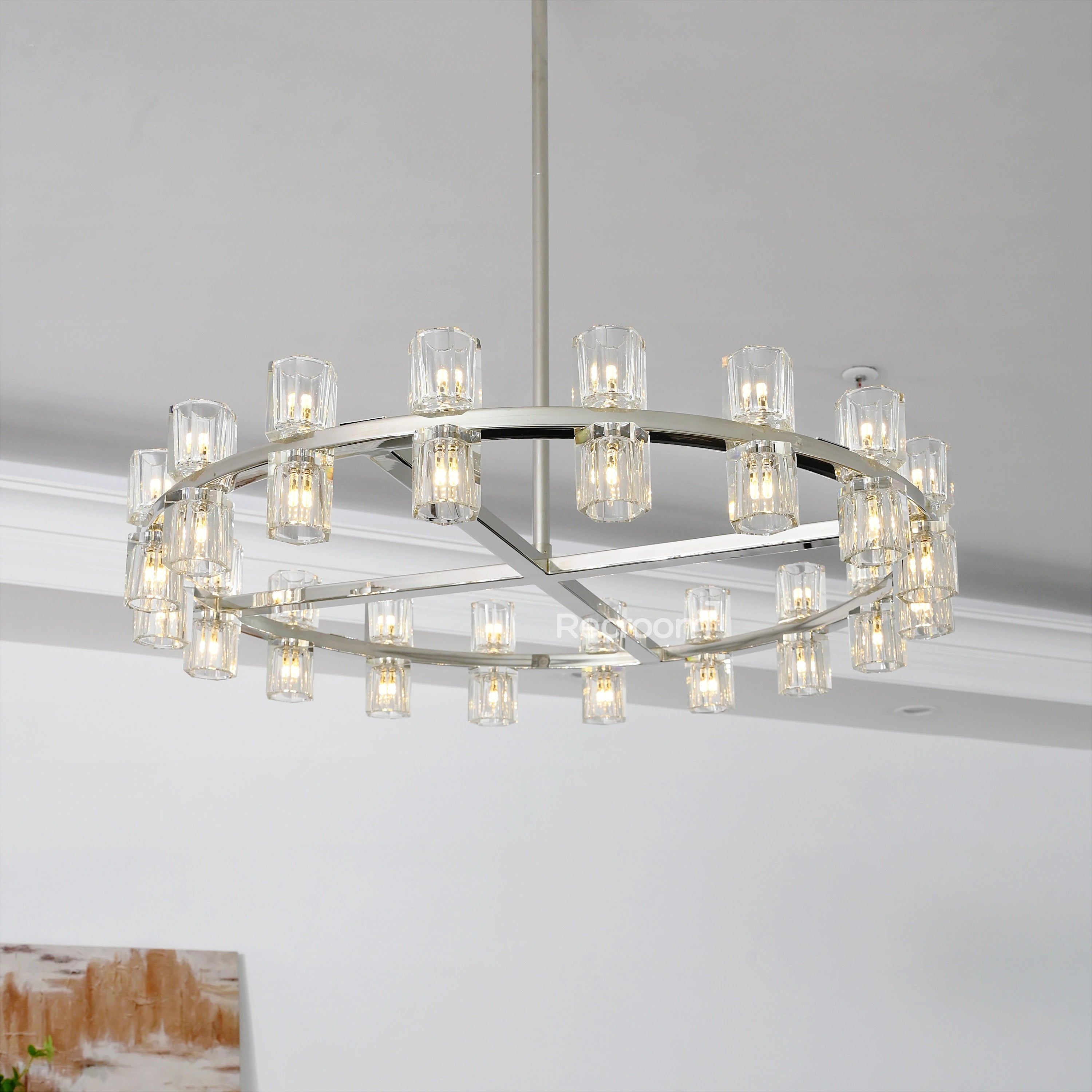 Arcachonest Round Chandelier 36" - Zonesus
