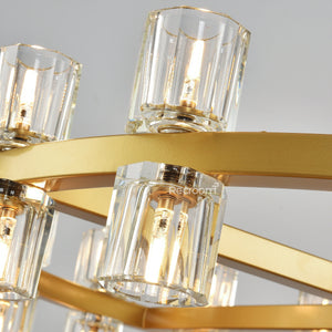 Arcachonest Round Chandelier 36" - Zonesus