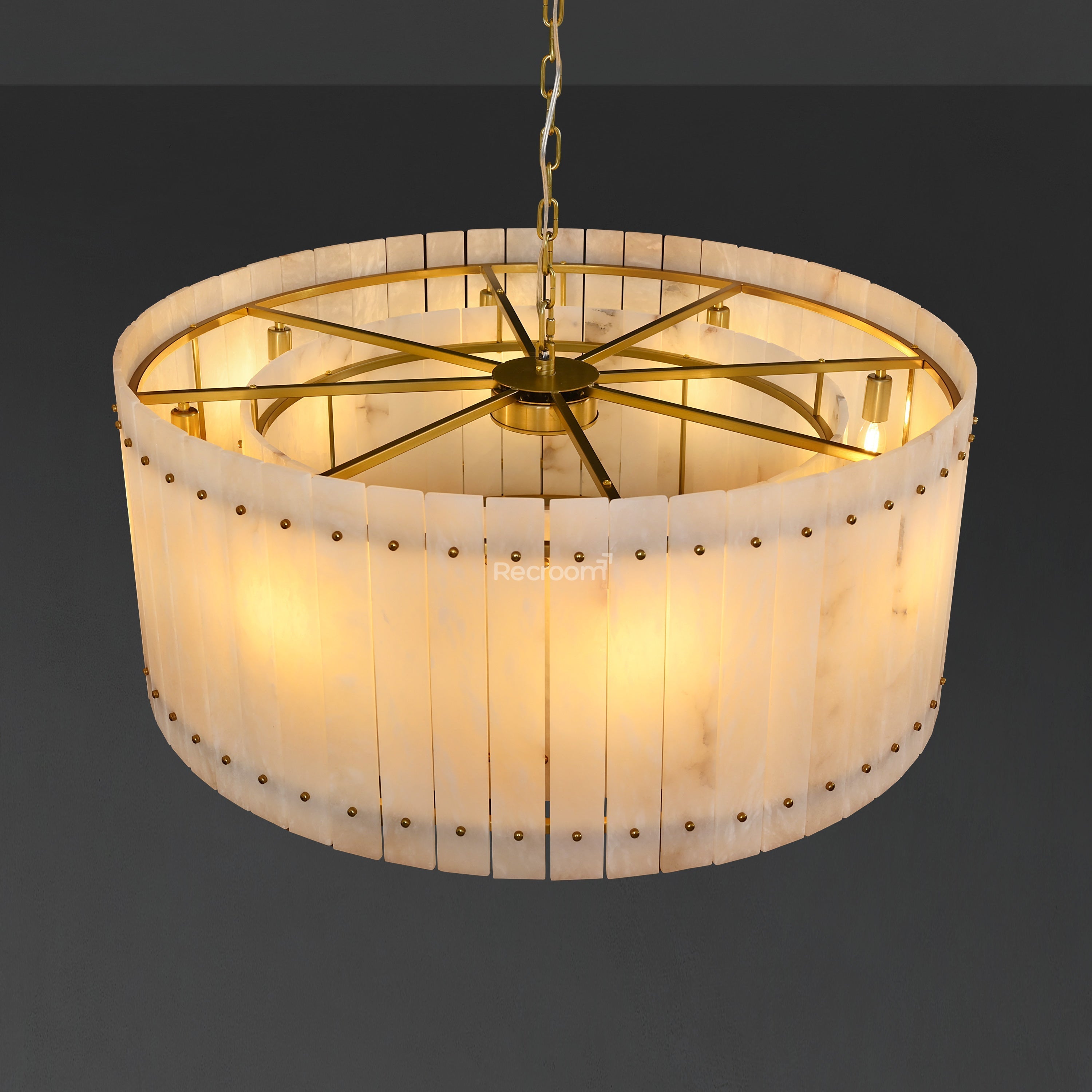 San Marconer Alabaster Round Chandelier 37‘’ - Zonesus