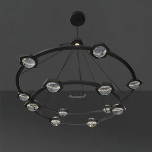 Eclitant Two-Tier Round Chandelier 60" - Zonesus
